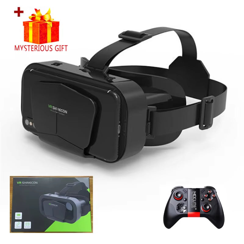 Shinecon VR Glasses 3D Headset Virtual Reality Devices Helmet Viar Lenses Goggle Smartphone Cell Phone Smart Games Mobile Viewer