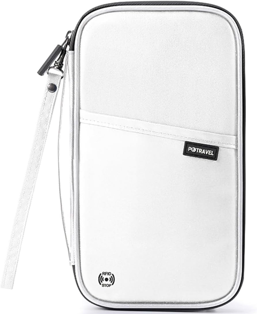 RFID-Blocking Travel Wallet & Passport Organizer with Removable Wrist Strap