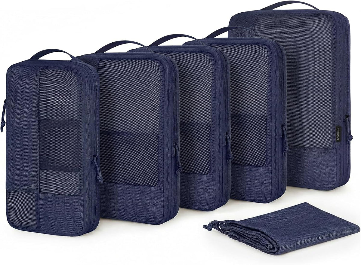 Viral Vault Compression Packing Cubes — 6-Piece Travel Organizer Set