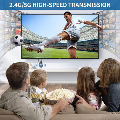Wireless HDMI Display Dongle Adapter, Wireless Transmitter, Streaming Media Video/Audio/File HDMI Wireless Extender from Laptop, PC, Smartphone to HDTV Projector Monitor