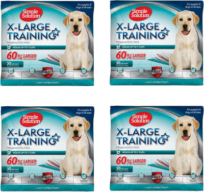 Simple Solution Puppy Pads Extra Large, Super Absorbent Pee Pads for Dogs, Doggie Potty Training, Puppy Essentials, X-Large for House Training, 28"X30", 50 Count