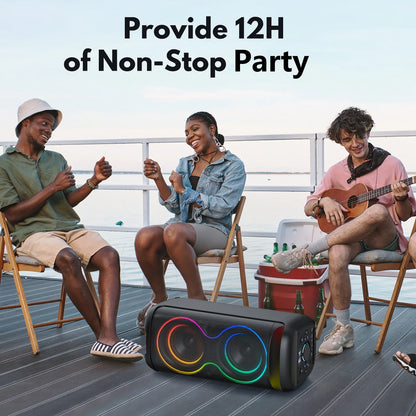 JYX T20 Bluetooth Party Speaker | Portable PA System with Dual 6.5" Subwoofers, RGB Lights & Karaoke