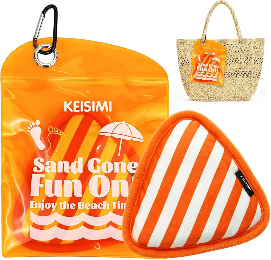 Sand Remover for Beach, Talc-Free & Reusable Sand Remover with Natural Ingredients, Beach Vacation Essentials for Kids Women, Must-Have Accessories for Summer Trips