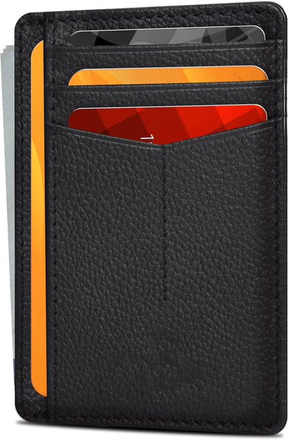 Viral Vault Slim Leather Wallet — Minimalist RFID-Blocking Front Pocket Card Holder