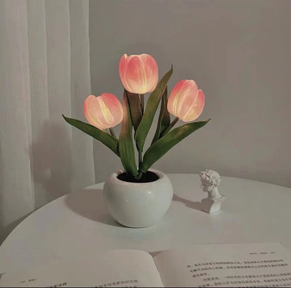 Vault Bloom™ LED Tulip Lamp Night Simulation Flower Atmosphere Desk Light Room Table Decoration Lamp Gift for Girl Friend