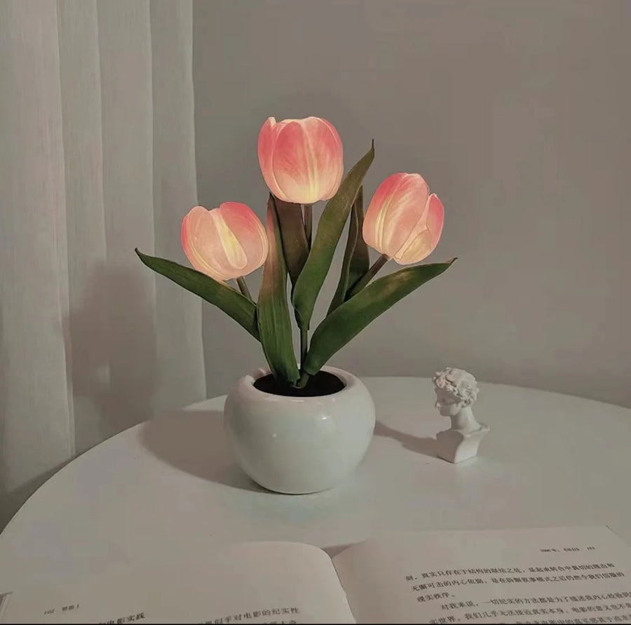Vault Bloom™ LED Tulip Lamp Night Simulation Flower Atmosphere Desk Light Room Table Decoration Lamp Gift for Girl Friend