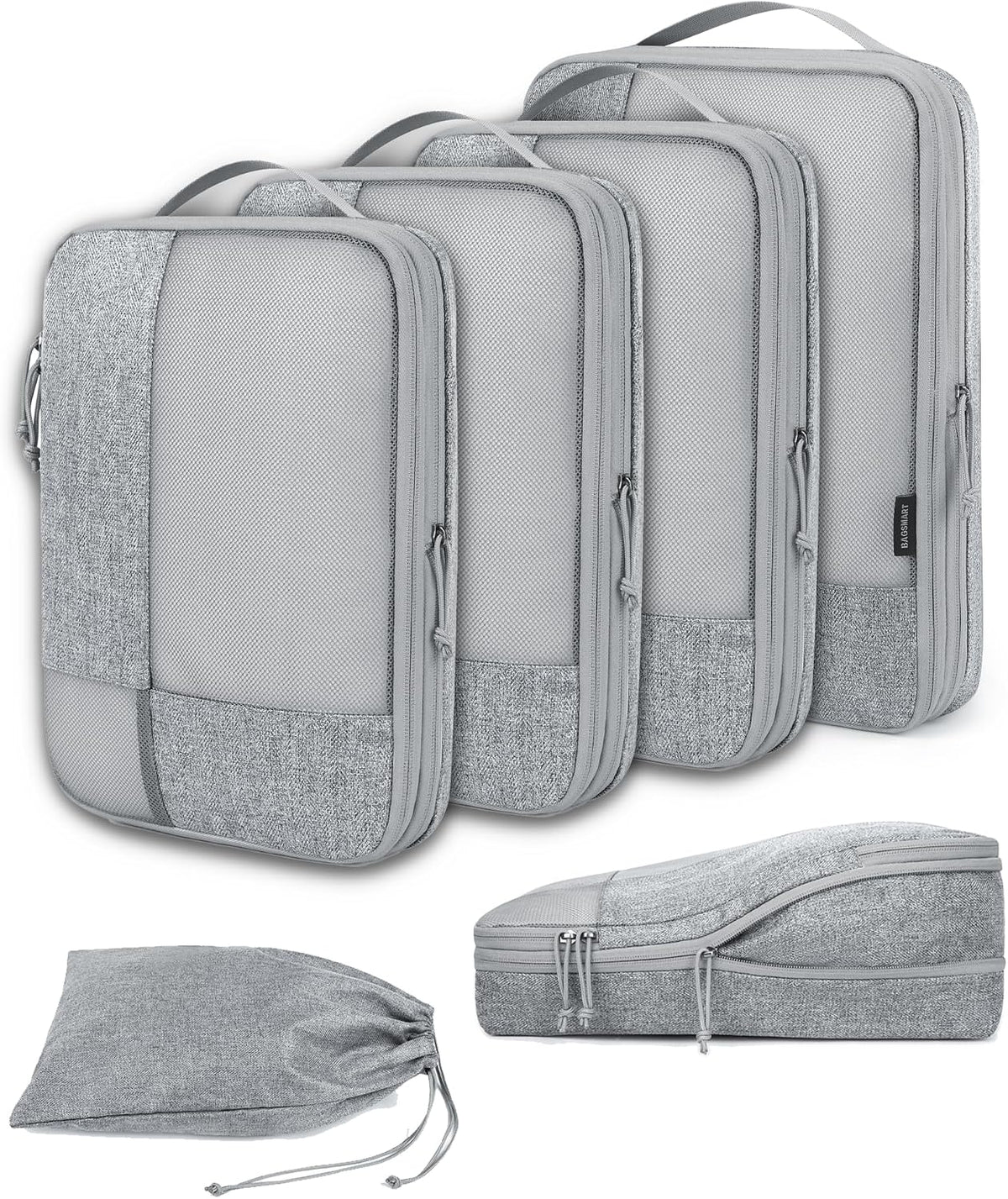 Viral Vault Compression Packing Cubes — 6-Piece Travel Organizer Set