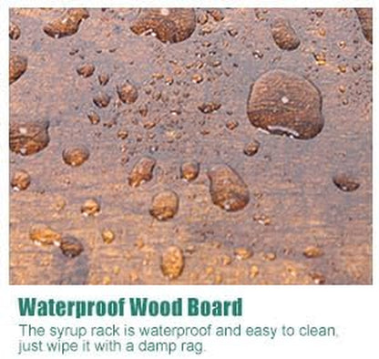 KLM Liquor Bottle Display Shelf, Coffee Syrup Rack Organizer, 3 Step Countertop Liquor Wine Rack, Mini Bar,Liquor Cabinet, Home Retro Bar Shelf Stand for Liquor Whiskey, Spirits