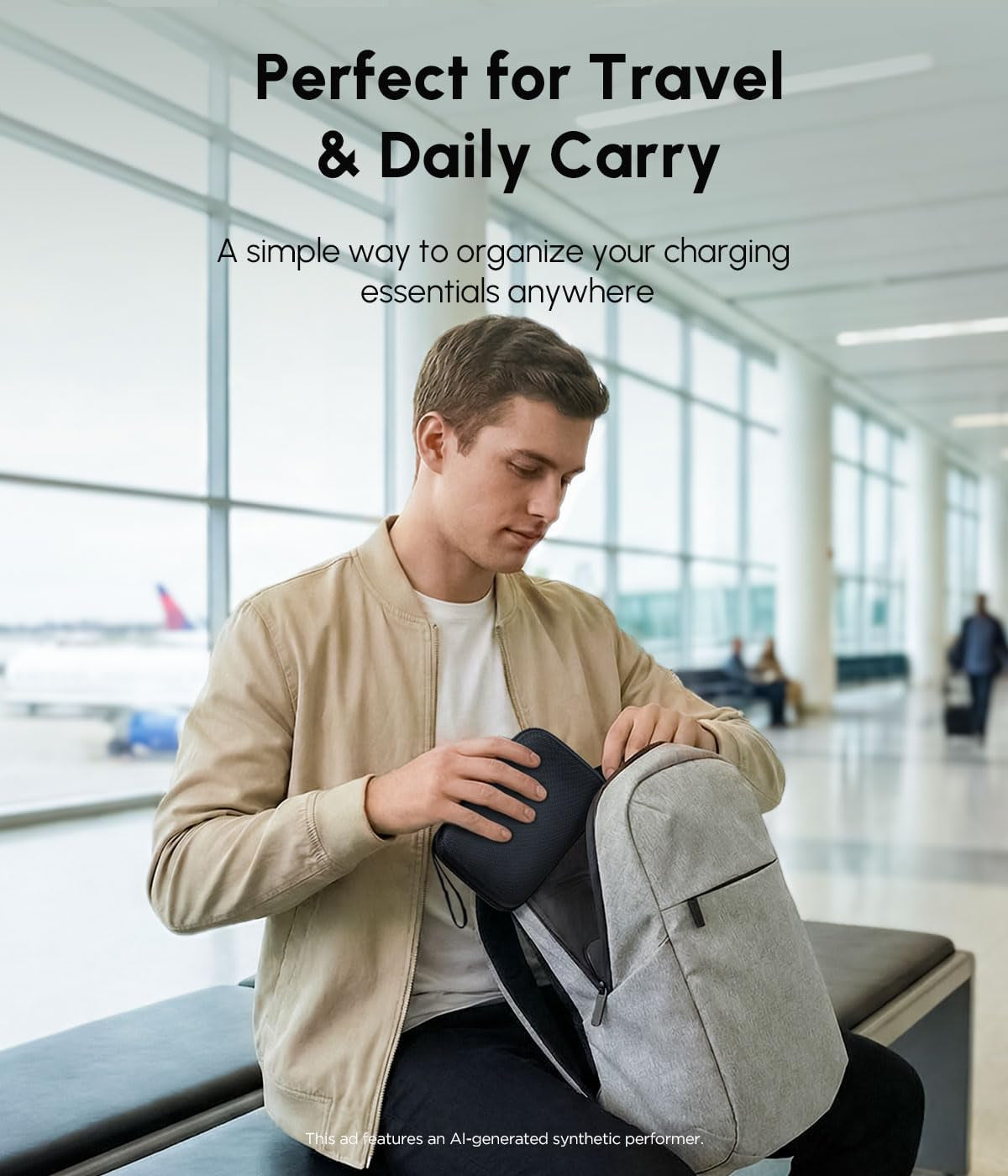 Viral Vault Wireless Charger Travel Case — Hard-Shell Organizer for Hicober 3-in-1 Charging Station