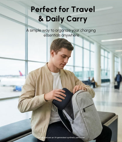 Viral Vault Wireless Charger Travel Case — Hard-Shell Organizer for Hicober 3-in-1 Charging Station
