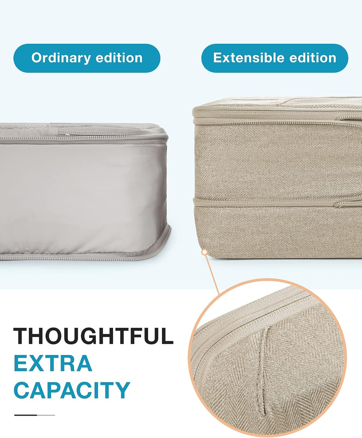 6-Piece Compression Packing Cubes Set – Space-Saving Travel Organizers