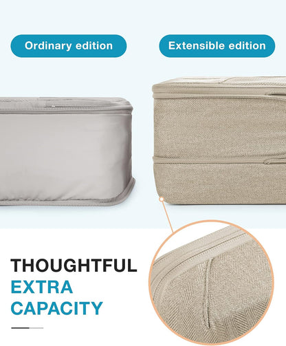 6-Piece Compression Packing Cubes Set – Space-Saving Travel Organizers