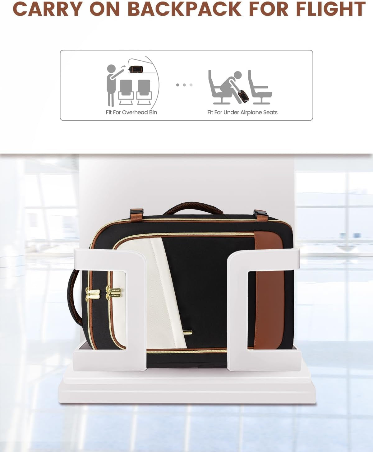 Travel Backpack for Women, 40L Carry on Backpack Flight Approved, Large Personal Item Bag Fits 17 Inch Laptop, TSA Approved Luggage with 3 Packing Cubes,Waterproof Weekender Gym Daypack