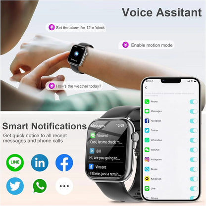 PulsePro™ HD Smartwatch | 1.85" Touchscreen Bluetooth Smart Watch for Android & iPhone