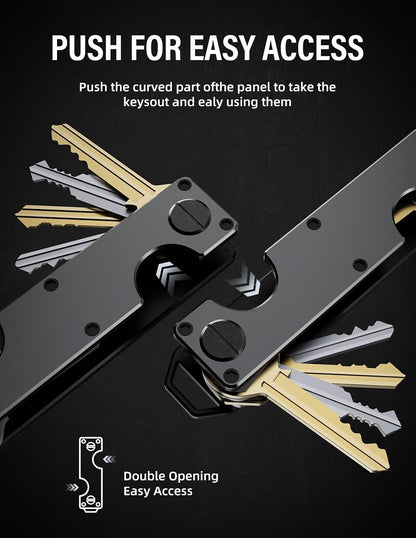 Viral Vault Compact Metal Key Organizer — Holds 8–10 Keys