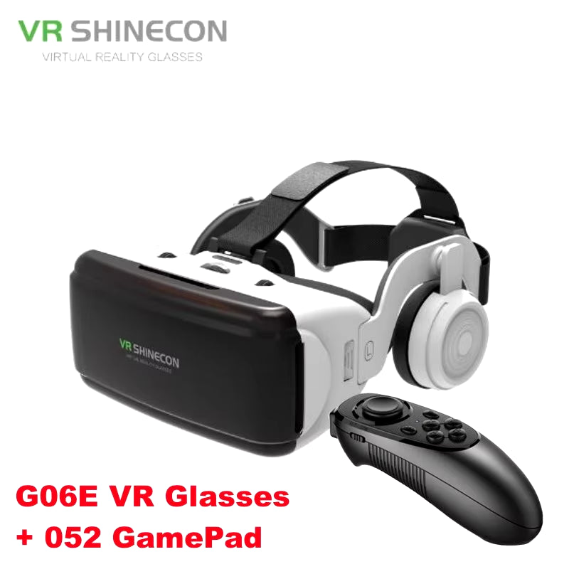 Virtual Reality VR Glasses IMAX Huge Screen 3D Glasses Google Cardboard Box VR Helmet for 4.5-6.53" Phone,Support Game Joysticks