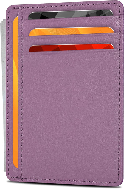 Viral Vault Slim Leather Wallet — Minimalist RFID-Blocking Front Pocket Card Holder