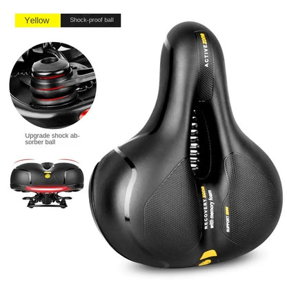 ESLNF Hollow Breathable Bicycle Saddle MTB Road Bike Saddle Shock Absorbing Comfortable Big Butt Bike Seat Bicycle Accessories