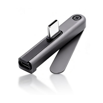 2-in-1 USB-C Fast Charging Cable with Foldable Phone Stand – 240W PD 3.1