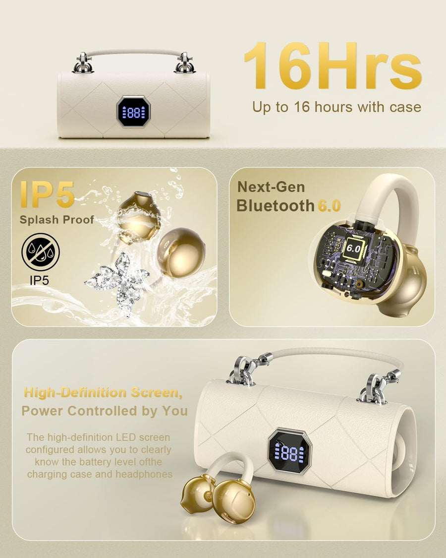 🦋 Viral Vault™ Butterfly Clip-On Wireless Earbuds