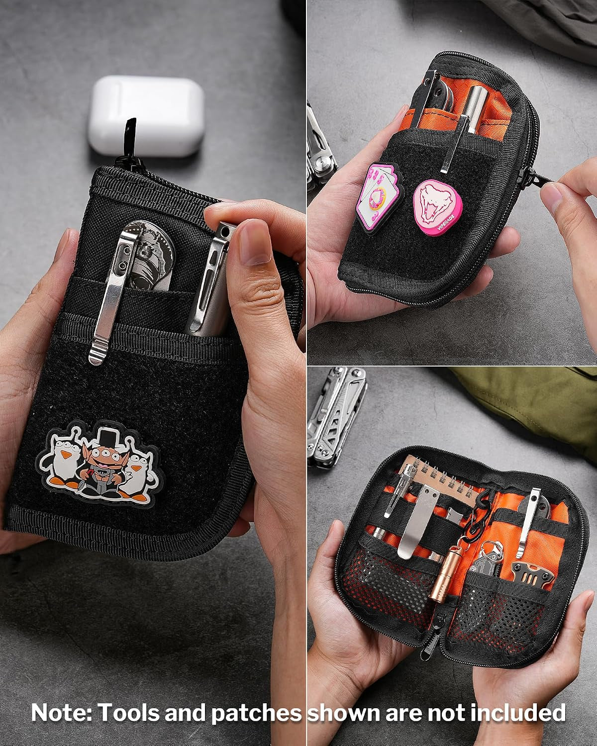 Viral Vault VE10 Compact EDC Organizer Pouch — 500D Fabric, YKK Zipper & Multi-Pocket Storage