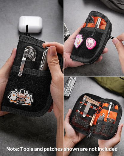 Viral Vault VE10 Compact EDC Organizer Pouch — 500D Fabric, YKK Zipper & Multi-Pocket Storage