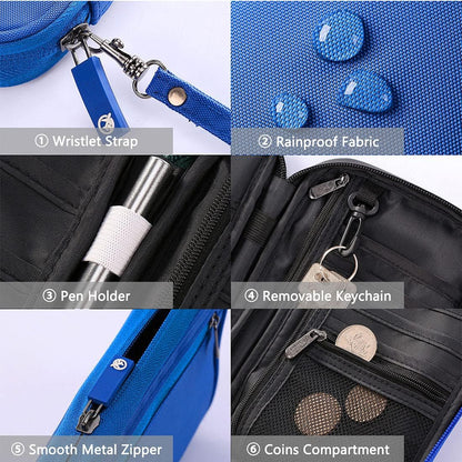 RFID-Blocking Travel Wallet & Passport Organizer with Removable Wrist Strap