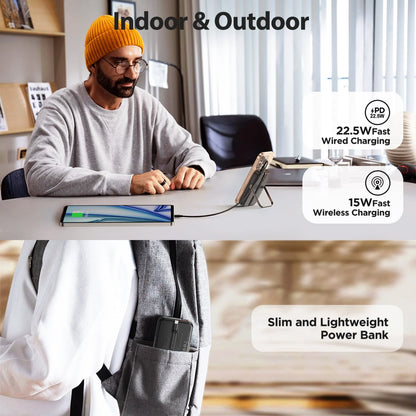 Aioneus Magnetic Power Bank 10K Wireless Portable Charger (20W)