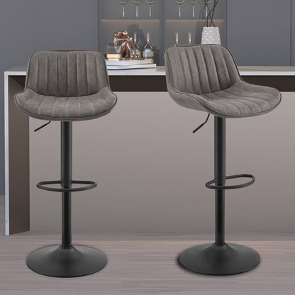 Art Leon Adjustable Swivel Barstool Set – Mid-Century Modern Kitchen & Bar Seating