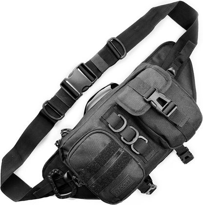 Fitdom Tactical Everyday Sling Bag – Heavy-Duty EDC Crossbody Bag with MOLLE Webbing