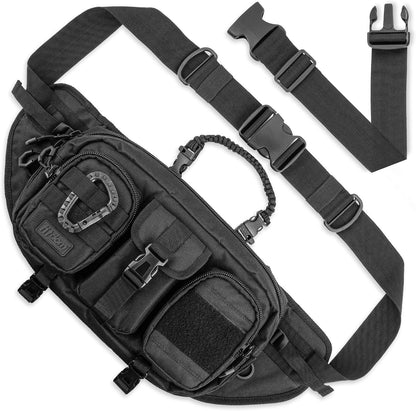Fitdom Tactical Everyday Sling Bag – Heavy-Duty EDC Crossbody Bag with MOLLE Webbing