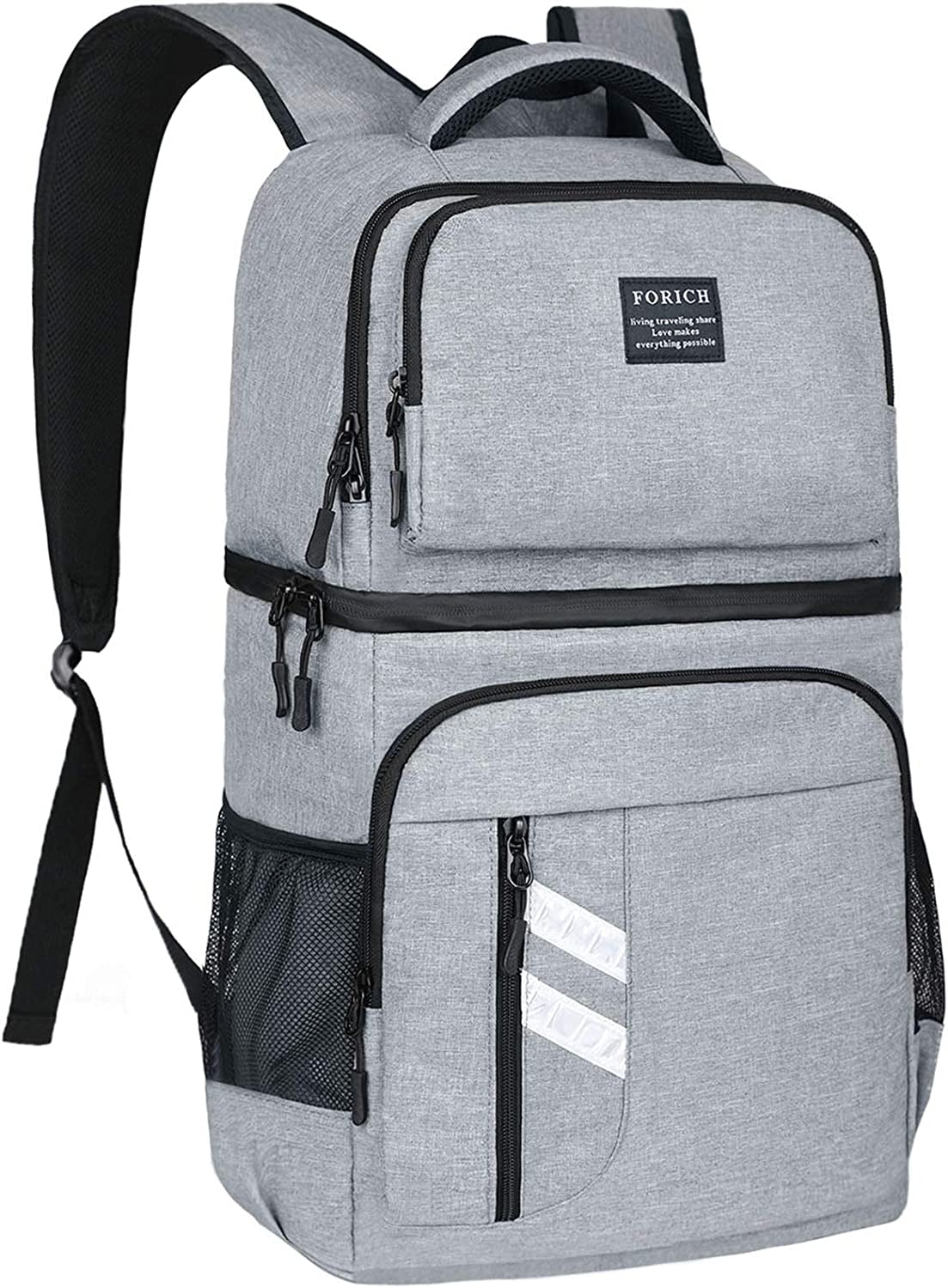 FORICH Backpack Cooler Leakproof Insulated Waterproof Backpack Cooler Bag, Lightweight Soft Beach Cooler Backpack for Men Women to Work Lunch Picnics Camping Hiking, 30 Cans