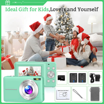 ACTITOP Digital Camera FHD1080P 44MP Portable Camera for Kids 2.4"LCD Screen Small Video Camera with 32G Card
