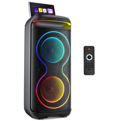 JYX T20 Bluetooth Party Speaker | Portable PA System with Dual 6.5" Subwoofers, RGB Lights & Karaoke