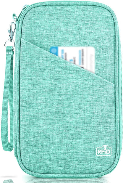 Viral Vault Leather Passport Holder — Genuine Leather, RFID Blocking & Air Tag Holder