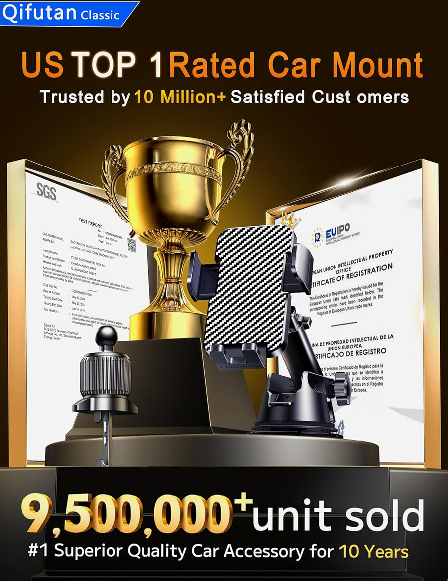 Dash Mounted Holders Phone Holders for Your Car Phone Mount for Car Windshield Dashboard Air Vent Universal Hands Free Automobile Cell Phone Holder Fit for Iphone Smartphone