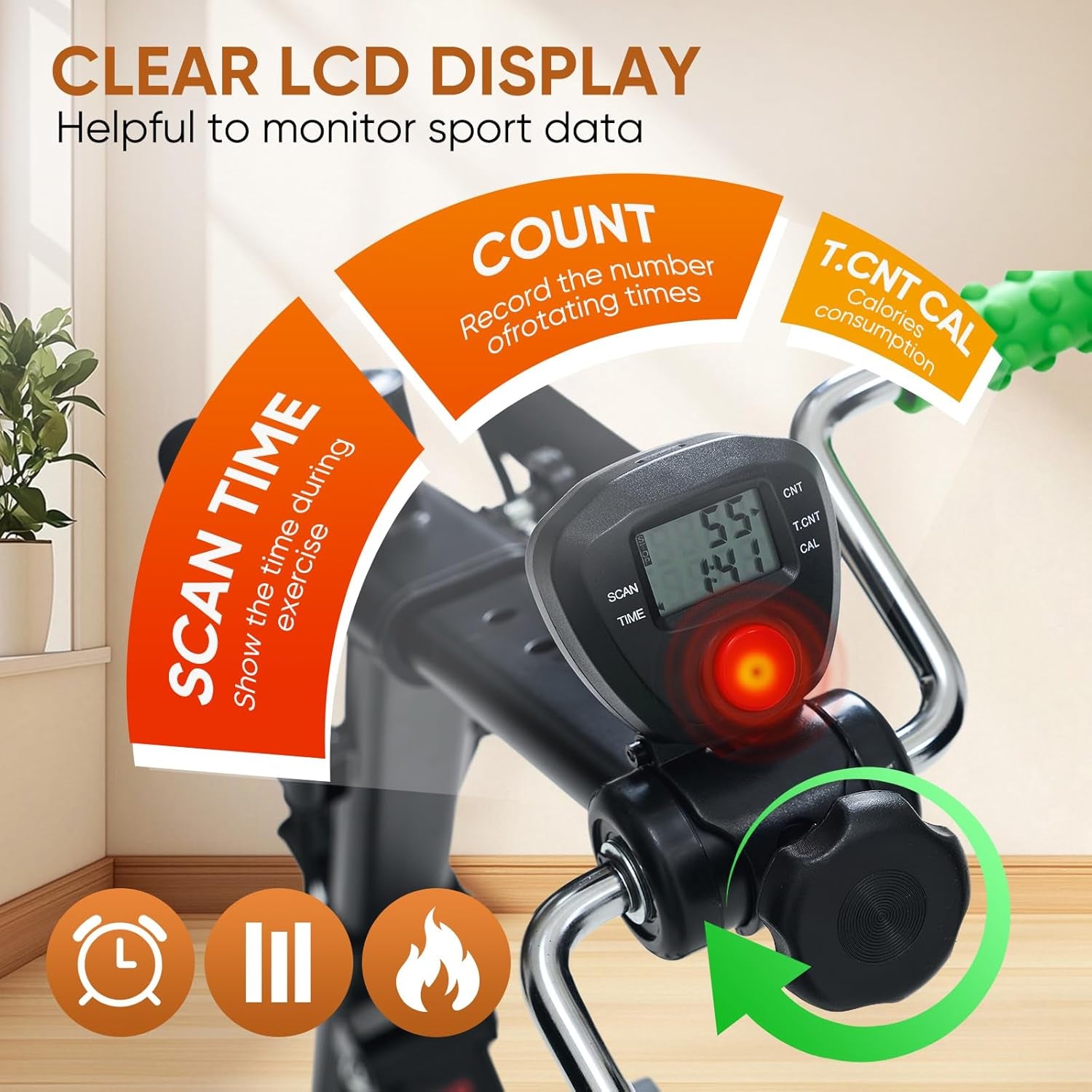 Pedal Exerciser Bike for Seniors, Hand and Leg Exercise Equipment for Knee and Arm Rehab, Stroke Recovery, Total Body Home Workout, Great Gift for Elderly Physical Therapy