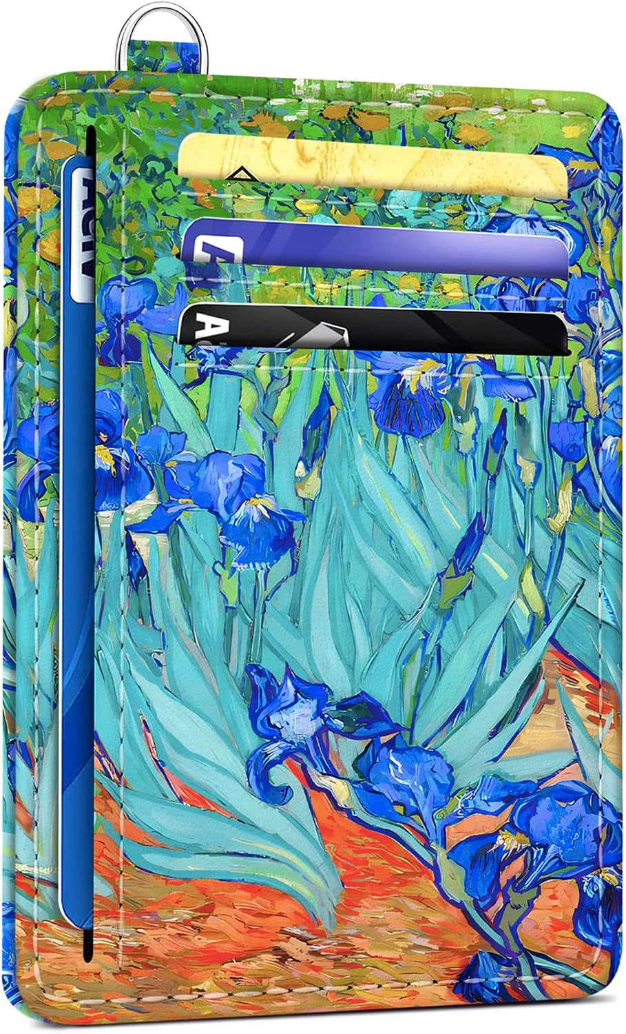 Viral Vault Goth Bookshelf Card Holder — Slim RFID Wallet with ID Window & D-Ring