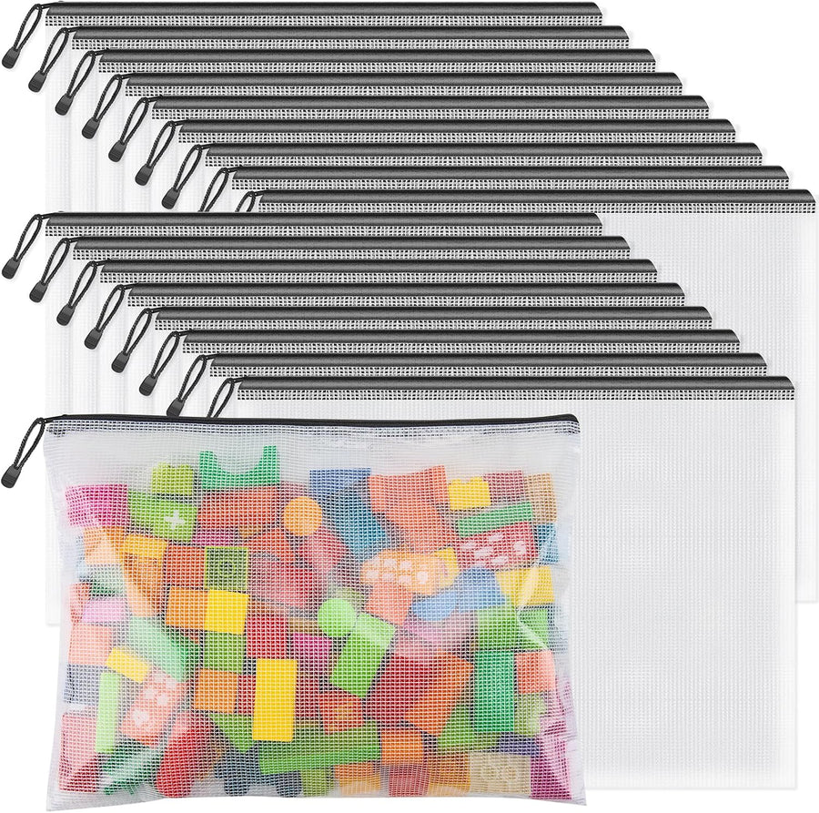 18-Pack Clear PVC Zipper Storage Bags – Large Reusable Organizer Pouches