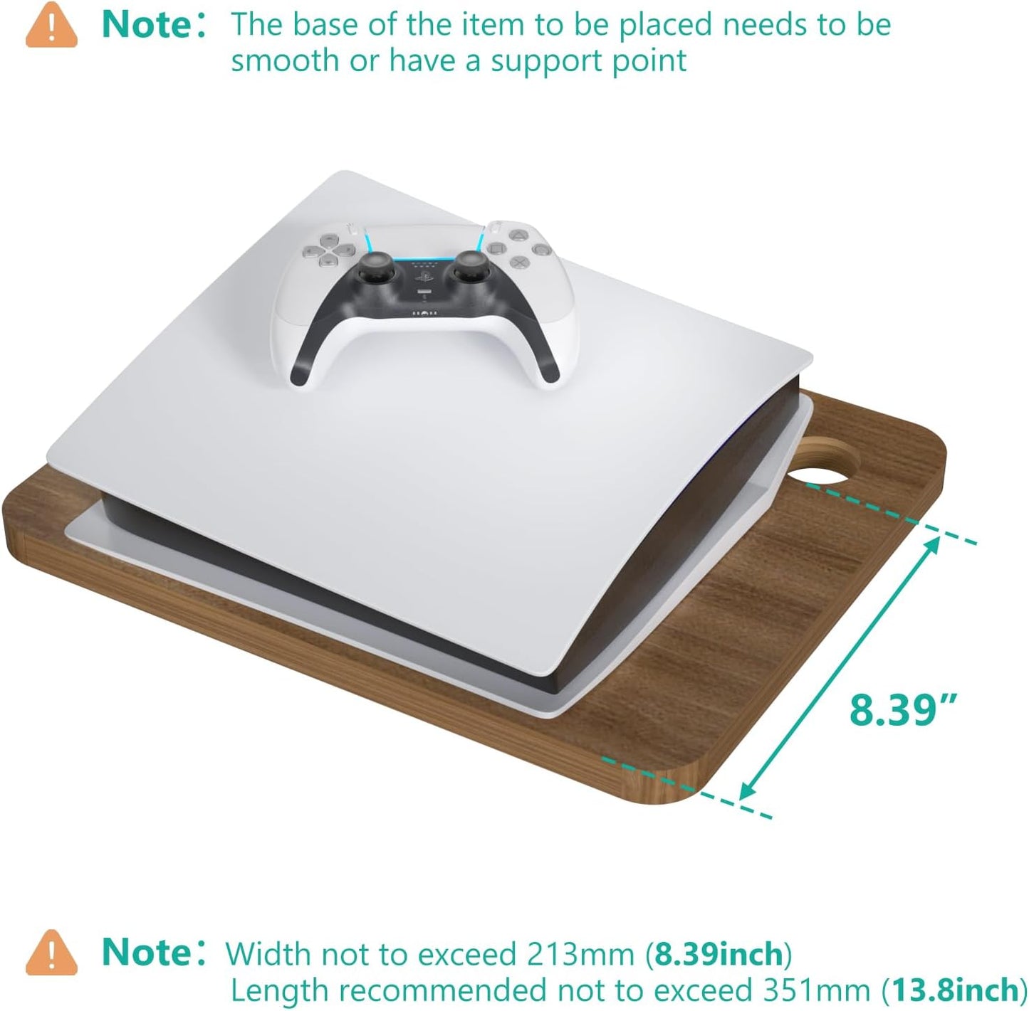 Floating TV Shelves for Wall, Projector Shelf Holds up to 22Lbs, Wooden Wall Mounted Shelves for DVD Players, Cable Boxes,Game Consoles, Living Room Decor Accessories (CS303N), 3 Shelf, Wood