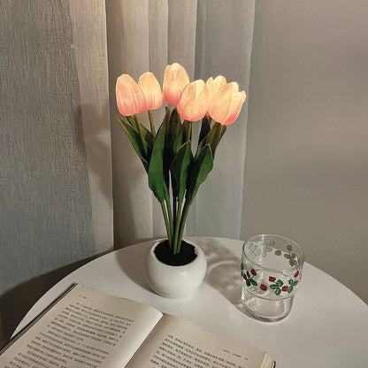 Vault Bloom™ LED Tulip Lamp Night Simulation Flower Atmosphere Desk Light Room Table Decoration Lamp Gift for Girl Friend