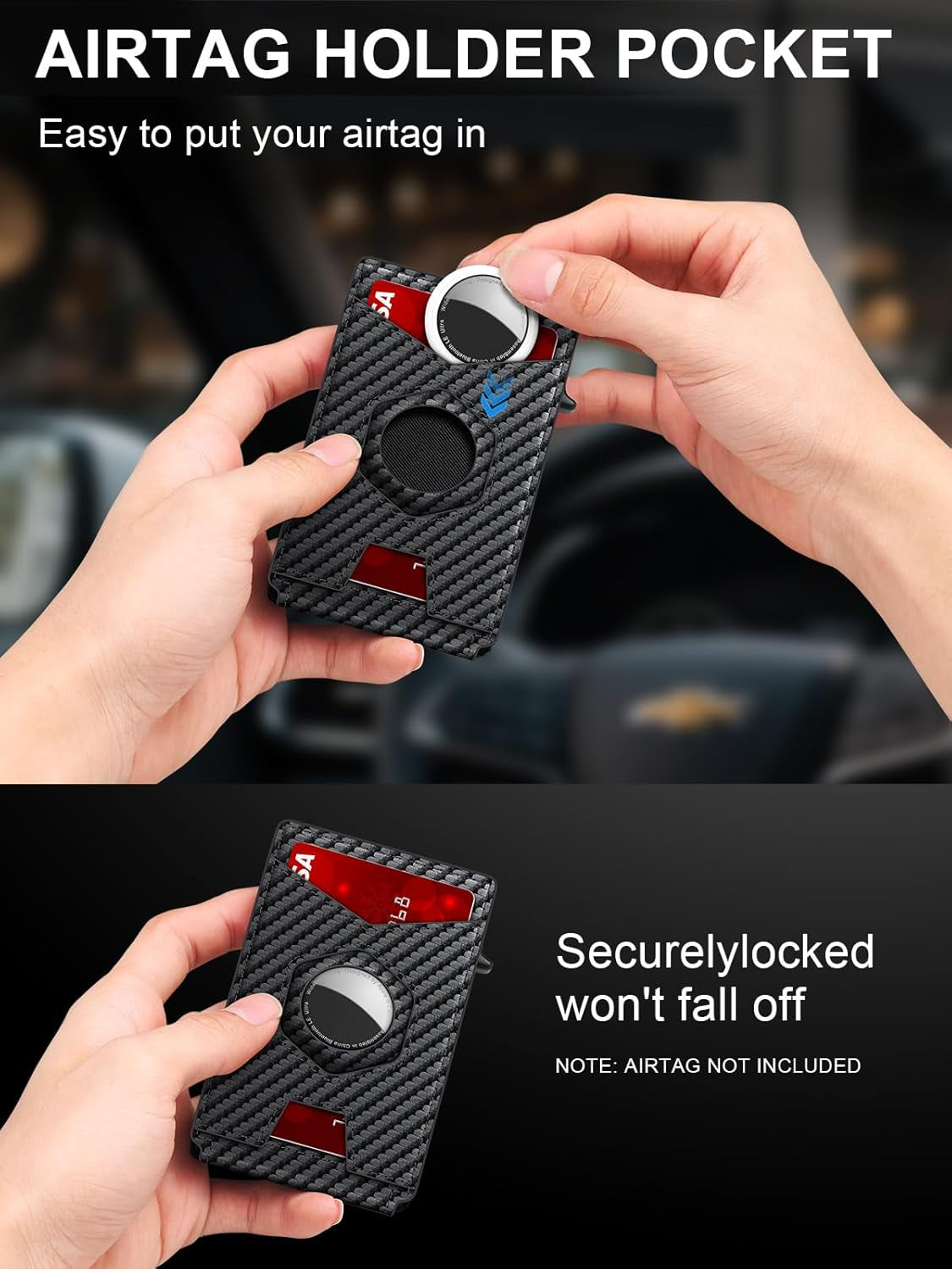 Viral Vault SmartTrack Pop-Up Wallet — RFID Protection & Air Tag Holder