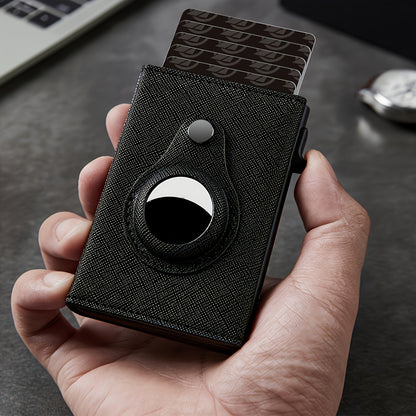 Viral Vault SmartTrack RFID Wallet — Slim Pop-Up Card Holder with AirTag Holder