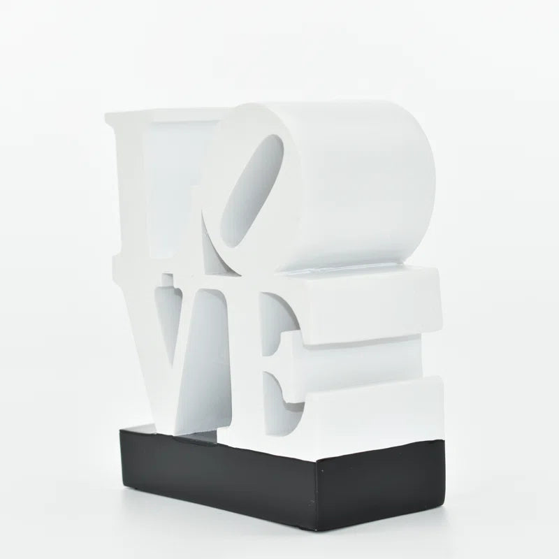 Adam & Friends Home Decor Love Sign Black Base Sculpture | 1-Piece