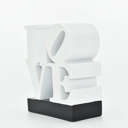 Adam & Friends Home Decor Love Sign Black Base Sculpture | 1-Piece