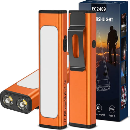 **Viral Vault 1200-Lumen Rechargeable EDC Flashlight — 9 Lighting Modes, Magnetic Base & USB-C Charging**
