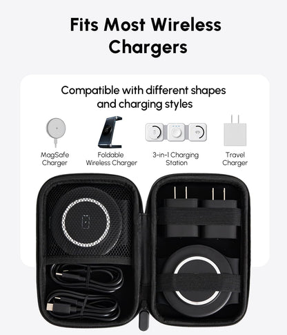 Viral Vault Wireless Charger Travel Case — Hard-Shell Organizer for Hicober 3-in-1 Charging Station
