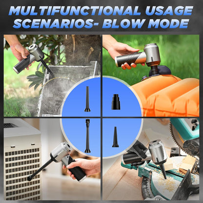 Handheld Car Vacuum Portable Cordless17000Pa Mini Vacuums Rechargeable Foldable Vacuum Cleaner with Brushless Motor for Gifts Home,Office Pet HL132 Black