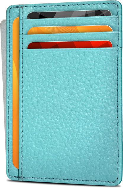 Viral Vault Slim Leather Wallet — Minimalist RFID-Blocking Front Pocket Card Holder