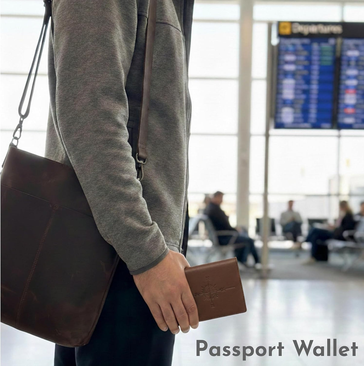  Viral Vault Leather Passport Holder — Genuine Leather, RFID Blocking & Air Tag Holder